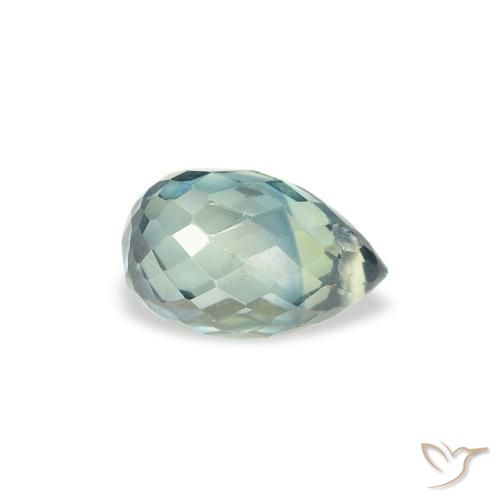 Zafiro Cerceta natural de 0.84 ct, Corte Briolette, VS