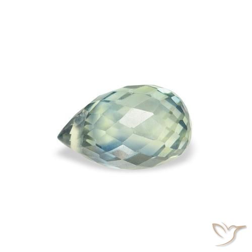 Zafiro Cerceta natural de 0.84 ct, Corte Briolette, VS