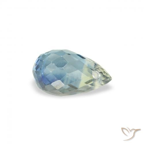 Zafiro Cerceta natural de 0.65 ct, Corte Briolette, VS