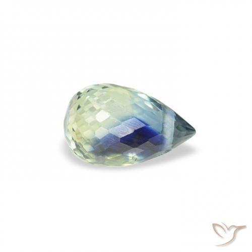 Zafiro Multicolor natural de 0.62 ct, Corte Briolette, VS