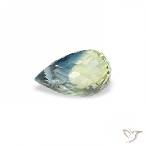 Zafiro Multicolor natural de 0.62 ct, Corte Briolette, VS