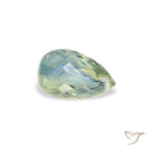 Zafiro Cerceta natural de 0.83 ct, Corte Briolette, VS