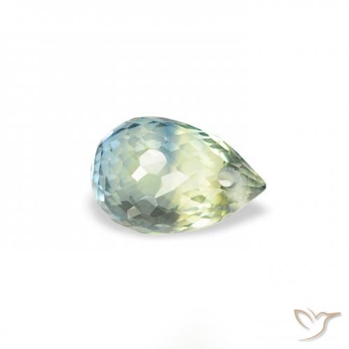 Zafiro Cerceta natural de 0.68 ct, Corte Briolette, VS
