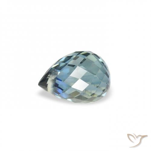 Zafiro Cerceta natural de 0.65 ct, Corte Briolette, VS