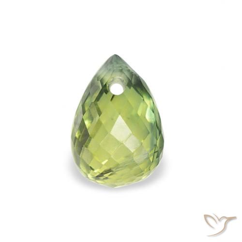 0.59ct Natural Verde Oliva Zafiro, Corte Briolette, VS