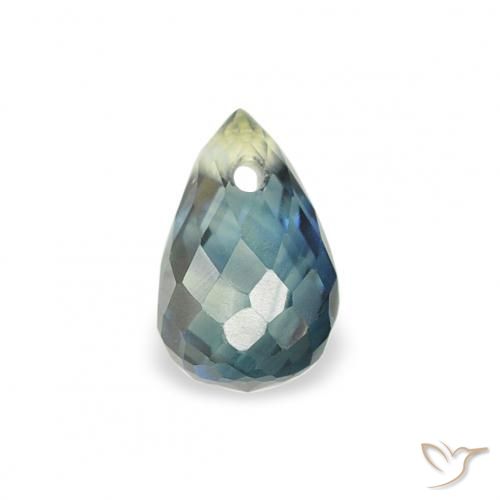 Zafiro Cerceta natural de 0.38 ct, Corte Briolette, VS