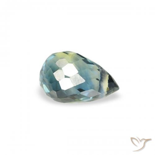 Zafiro Cerceta natural de 0.38 ct, Corte Briolette, VS