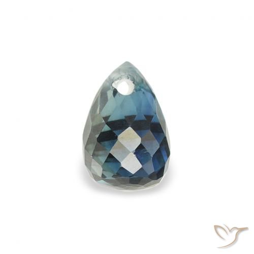 Zafiro Cerceta natural de 0.61 ct, Corte Briolette, VS-SI