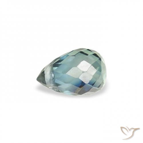 Zafiro Cerceta natural de 0.61 ct, Corte Briolette, VS-SI