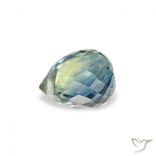 Zafiro Cerceta natural de 0.71 ct, Corte Briolette, VS