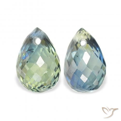 1.49ctw Natural Cerceta Zafiro, Corte Briolette, VVS-VS