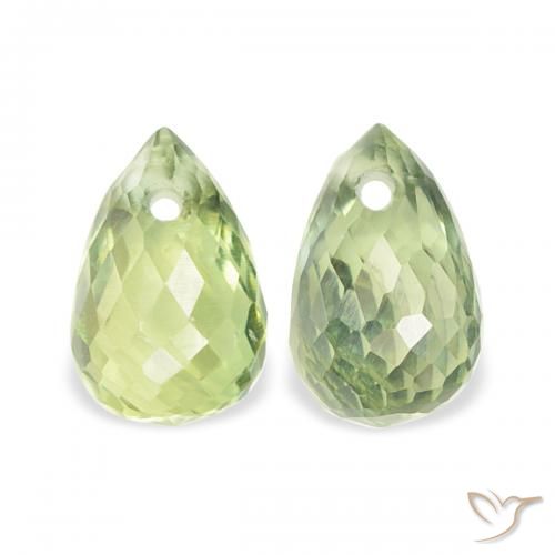 0.89ctw Natural Verde lima claro Zafiro, Corte Briolette, VS