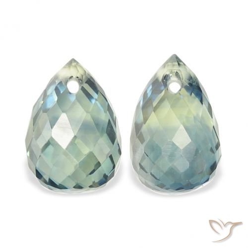 1.93ctw Natural Cerceta Zafiro, Corte Briolette, VS