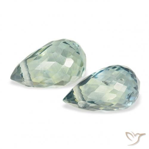 Gemas de Zafiro Cerceta natural de 1.01 ct, Corte Briolette, VS