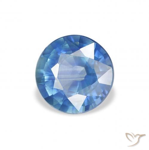 Zafiro Azul claro natural de 1.68 ct, Redondo, VVS-VS