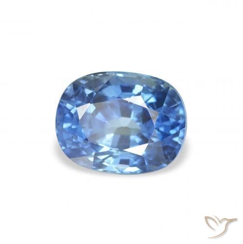 Zafiro Azul oscuro medio natural de 1.58 ct, Forma Cojín, VS