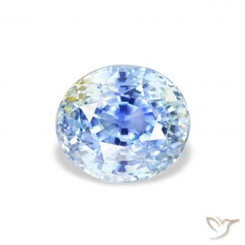 Zafiro Azul pastel natural de 2.10 ct, Ovalada, VS