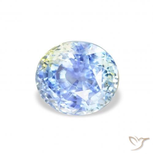 Zafiro Azul pastel natural de 2.10 ct, Ovalada, VS