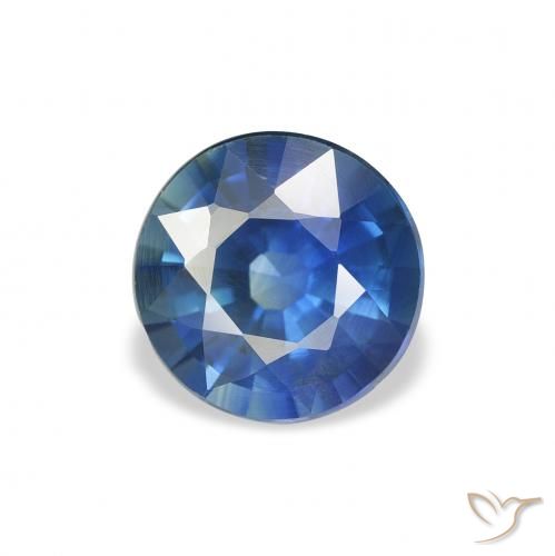 1.57ct Natural Azul oscuro Zafiro, Redondo, VVS-VS
