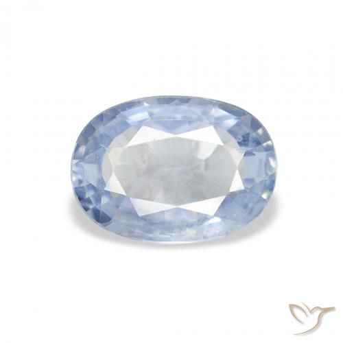 Zafiro Azul claro natural de 2.00 ct, Ovalada, VS