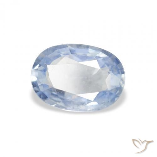 Zafiro Azul claro natural de 2.00 ct, Ovalada, VS