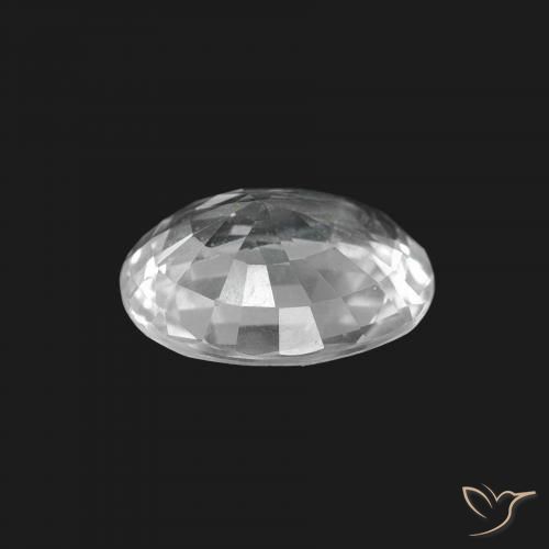Zafiro Blanco natural de 1.67 ct, Ovalada, VS