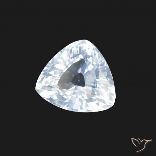 Zafiro Blanco azulado natural de 1.25 ct, Trillón, VS