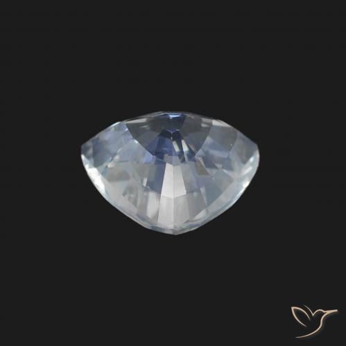 Zafiro Blanco azulado natural de 1.25 ct, Trillón, VS