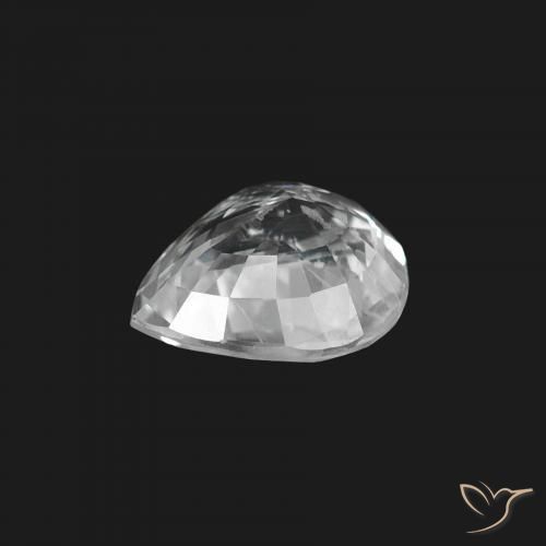 Zafiro Blanco azulado natural de 1.41 ct, En forma de pera, VS