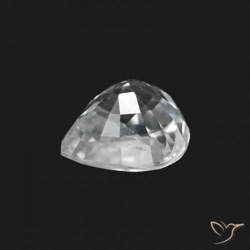 Zafiro Blanco azulado natural de 1.45 ct, En forma de pera, VS