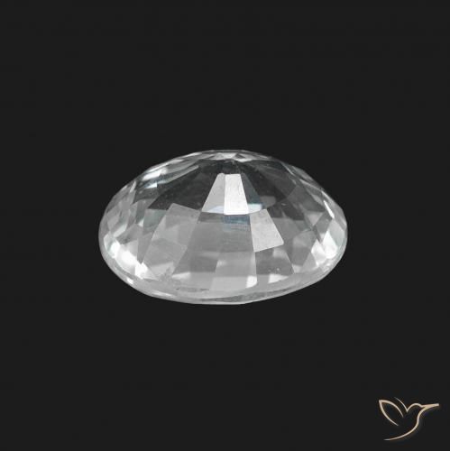 Zafiro Blanco azulado natural de 1.50 ct, Ovalada, VS