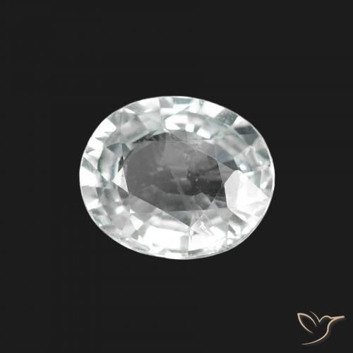 Zafiro Blanco natural de 1.60 ct, Ovalada, VS