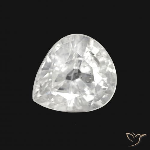 2.63ct Natural Blanco Zafiro, En forma de pera, VS