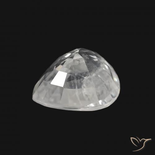 Zafiro Blanco natural de 2.63 ct, En forma de pera, VS
