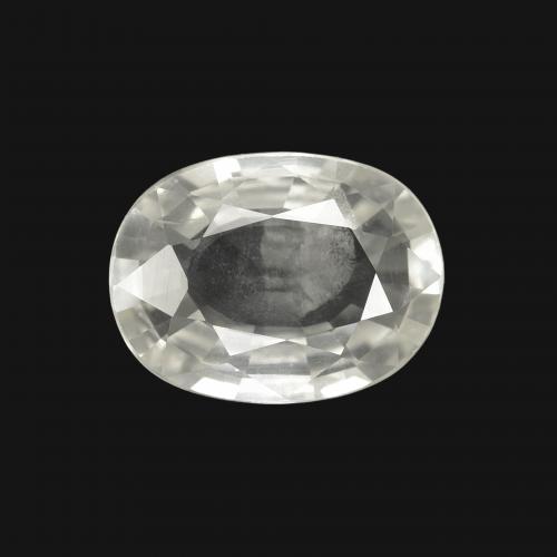 Zafiro Blanco natural de 2.28 ct, Ovalada, VS