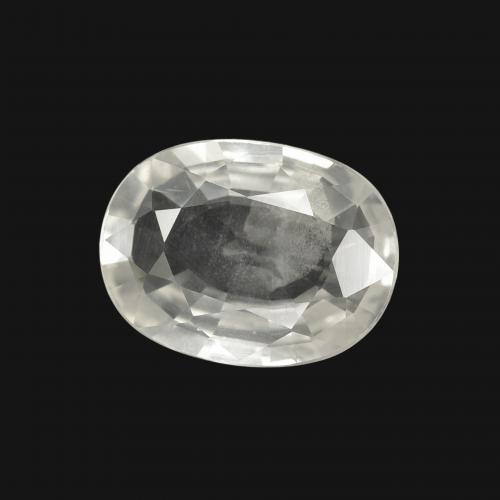 Zafiro Blanco natural de 2.28 ct, Ovalada, VS