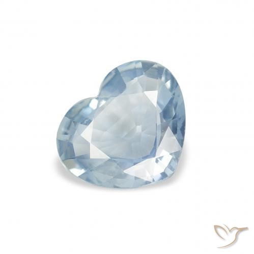 Zafiro Azul agua claro natural de 1.03 ct, Corazón, VS
