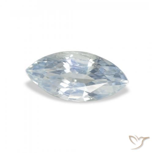 Zafiro Blanco azulado natural de 1.82 ct, Marquesa, VS