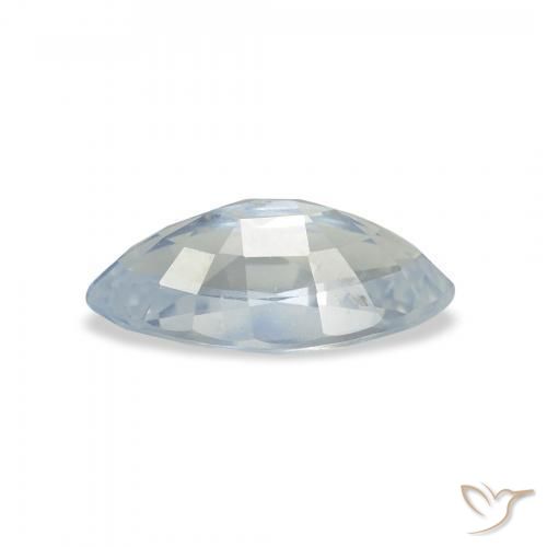 Zafiro Blanco azulado natural de 1.82 ct, Marquesa, VS