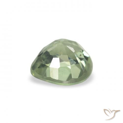 Zafiro Verde musgoso natural de 0.68 ct, Corazón, VS