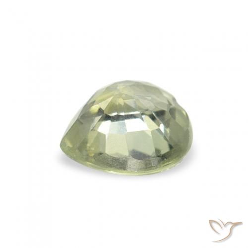 Zafiro Verde Oliva natural de 0.65 ct, Corazón, VS