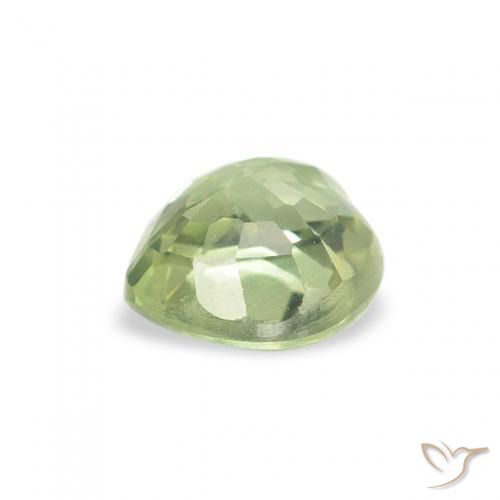 Zafiro Verde claro natural de 0.64 ct, Corazón, VS