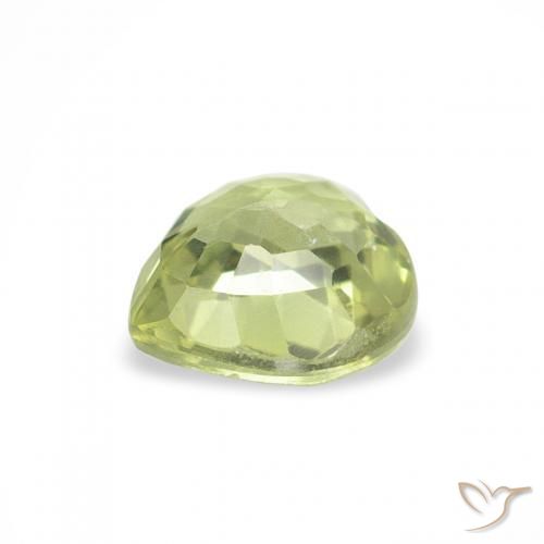 Zafiro Verde claro natural de 0.69 ct, Corazón, VS