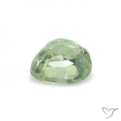Zafiro Verde claro natural de 0.70 ct, Corazón, VS