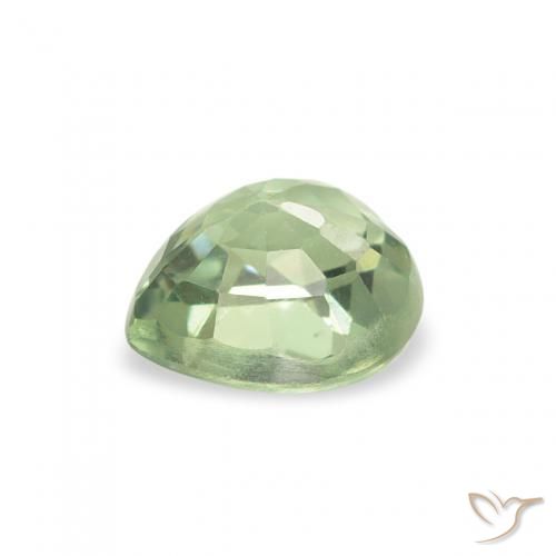 Zafiro Verde salvia claro natural de 0.67 ct, Corazón, VS