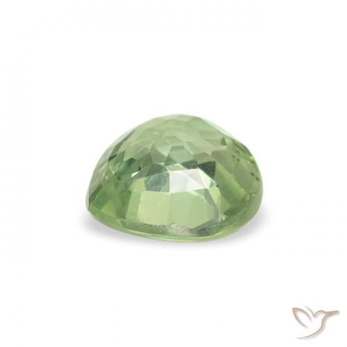 Zafiro Verde claro natural de 0.66 ct, Corazón, VS