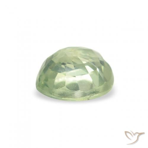 Zafiro Verde muy claro natural de 0.69 ct, Corazón, VS