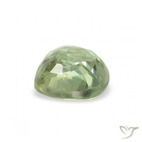 Zafiro Verde claro natural de 0.66 ct, Corazón, VS