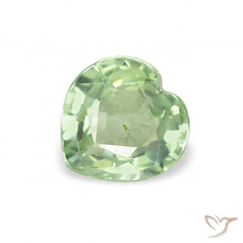0.61ct Natural Verde cálido Zafiro, Corazón, VS