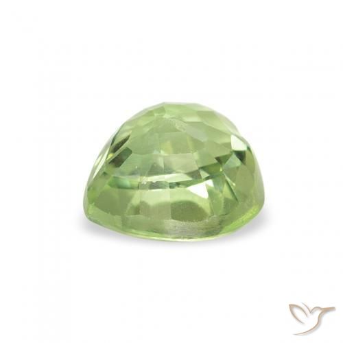 Zafiro Verde cálido natural de 0.71 ct, Corazón, VS
